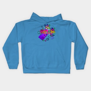 rectangles and rings, Kids Hoodie